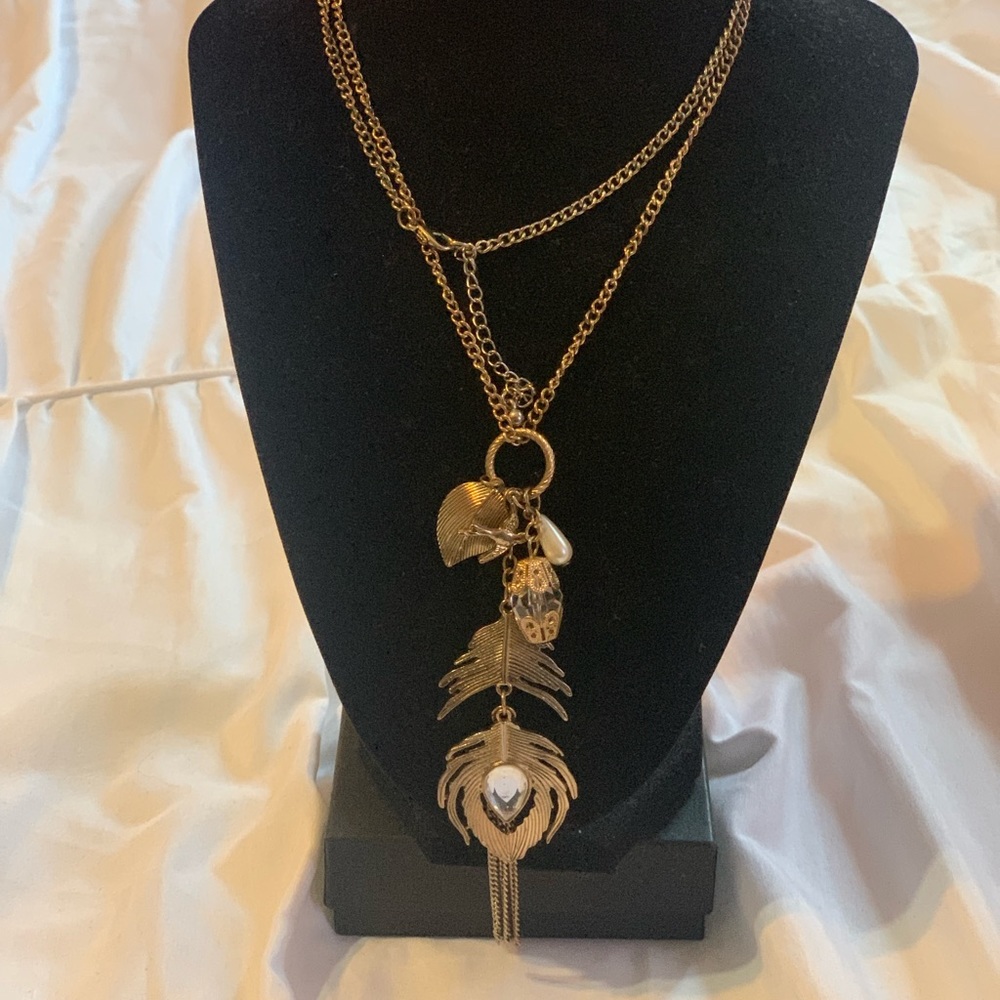 Used. Long Gold Necklace. - Picture 2 of 4